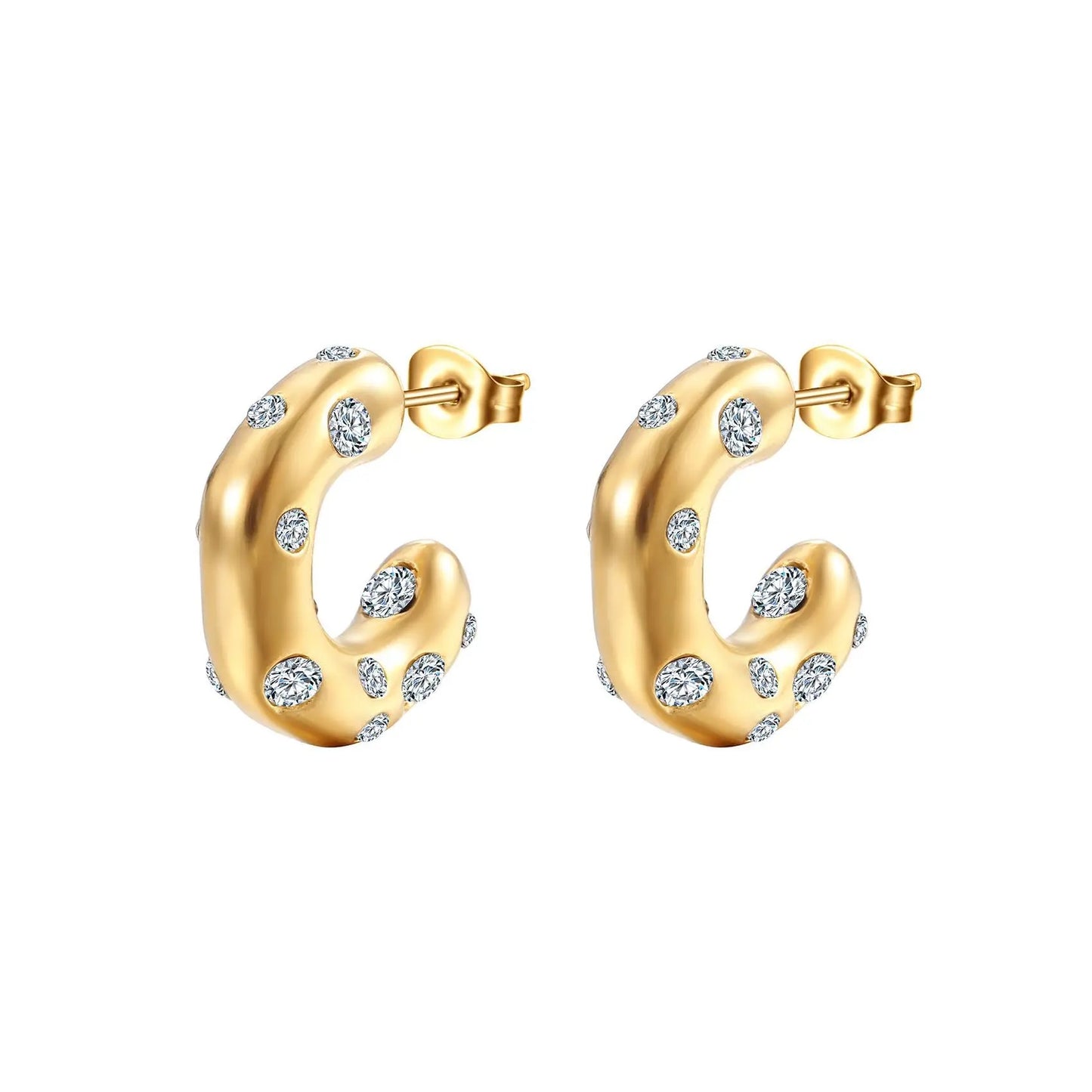 18K Gold Plated | Geometric Stud Earrings