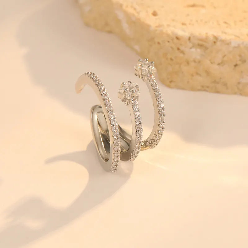 Silver | Star Spiral Earring Cuff