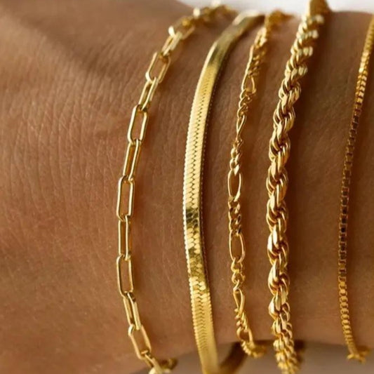 18K Gold Plated | Stacking Bracelets